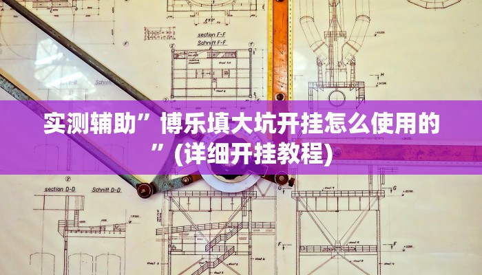 实测辅助”博乐填大坑开挂怎么使用的”(详细开挂教程)