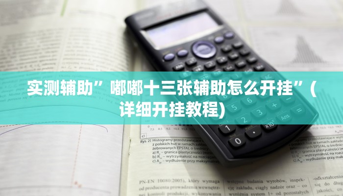 实测辅助”嘟嘟十三张辅助怎么开挂”(详细开挂教程)