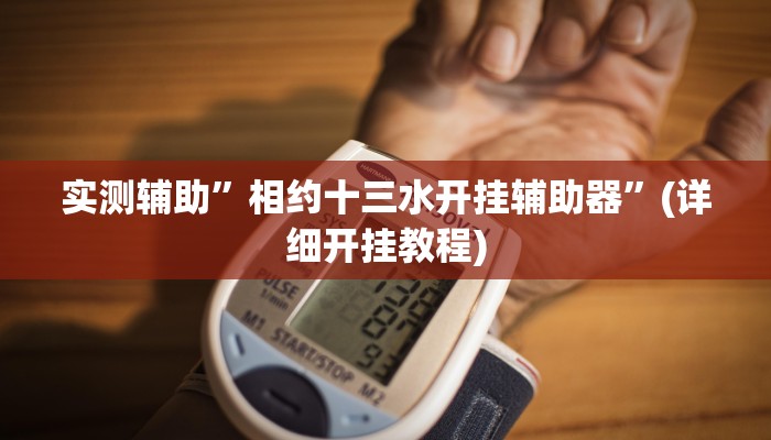 实测辅助”相约十三水开挂辅助器”(详细开挂教程)