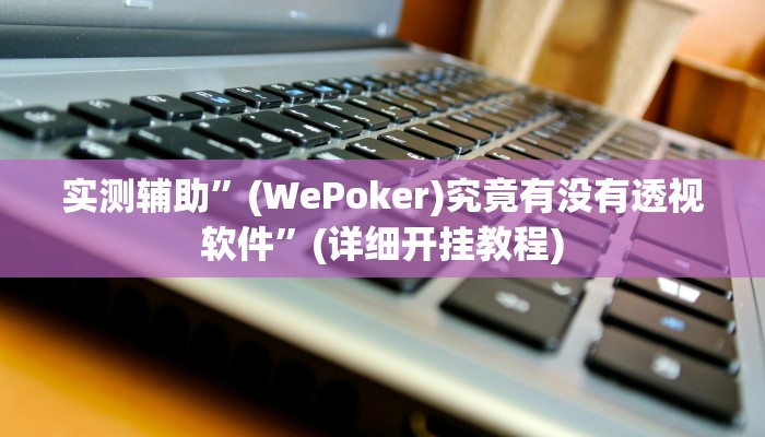 实测辅助”(WePoker)究竟有没有透视软件”(详细开挂教程)