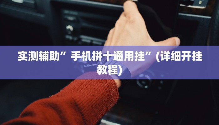 实测辅助”手机拼十通用挂”(详细开挂教程)