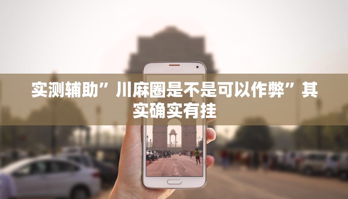 实测辅助”川麻圈是不是可以作弊”其实确实有挂