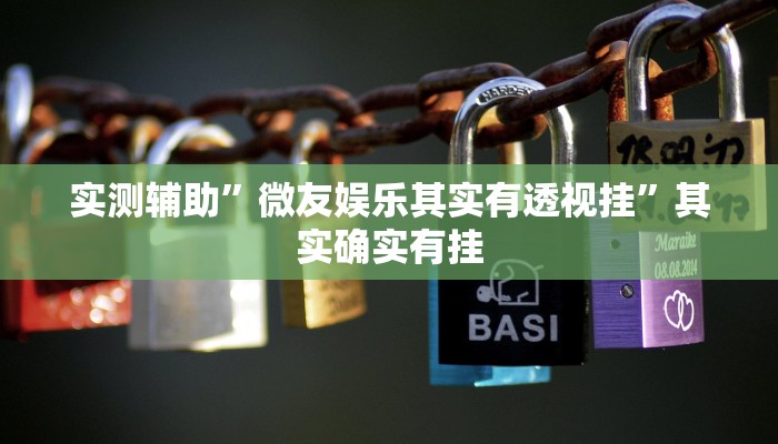 实测辅助”微友娱乐其实有透视挂”其实确实有挂