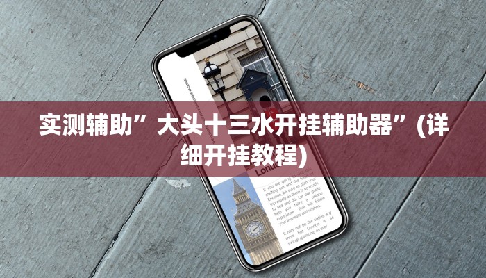 实测辅助”大头十三水开挂辅助器”(详细开挂教程)