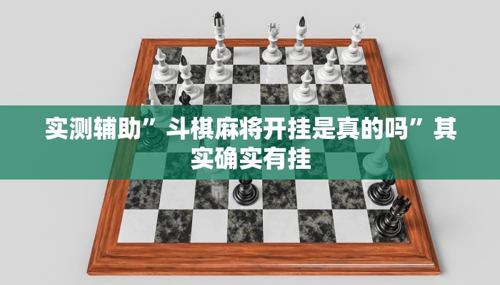 实测辅助”斗棋麻将开挂是真的吗”其实确实有挂