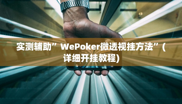 实测辅助”WePoker微透视挂方法”(详细开挂教程)
