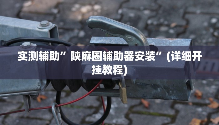 实测辅助”陕麻圈辅助器安装”(详细开挂教程)
