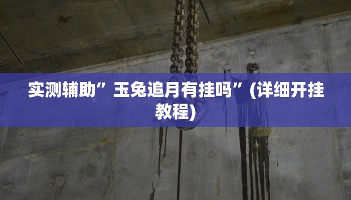 实测辅助”玉兔追月有挂吗”(详细开挂教程)