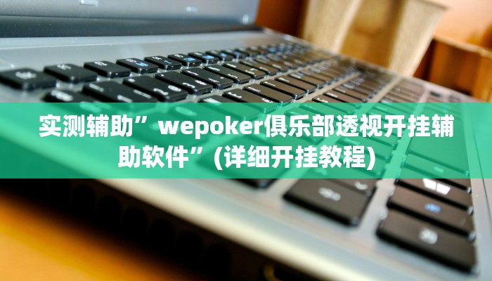 实测辅助”wepoker俱乐部透视开挂辅助软件”(详细开挂教程)