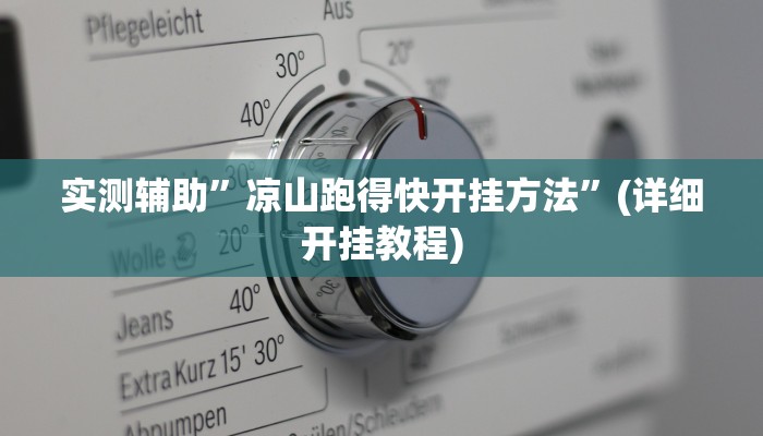 实测辅助”凉山跑得快开挂方法”(详细开挂教程)