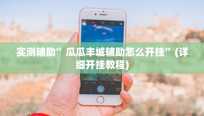 实测辅助”瓜瓜丰城辅助怎么开挂”(详细开挂教程)