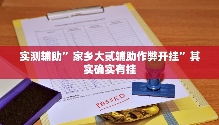 实测辅助”家乡大贰辅助作弊开挂”其实确实有挂