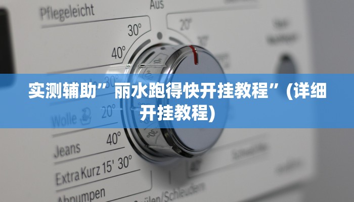 实测辅助”丽水跑得快开挂教程”(详细开挂教程)