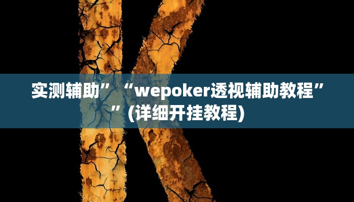 实测辅助”“wepoker透视辅助教程””(详细开挂教程)