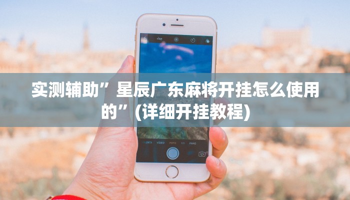 实测辅助”星辰广东麻将开挂怎么使用的”(详细开挂教程)