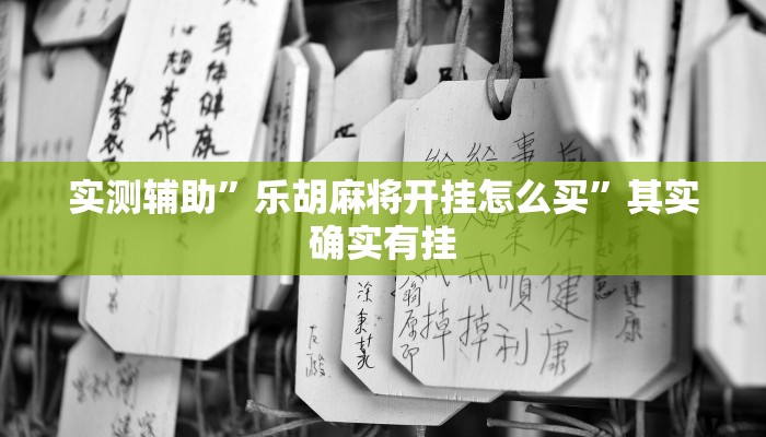 实测辅助”乐胡麻将开挂怎么买”其实确实有挂