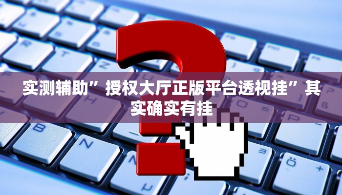 实测辅助”授权大厅正版平台透视挂”其实确实有挂